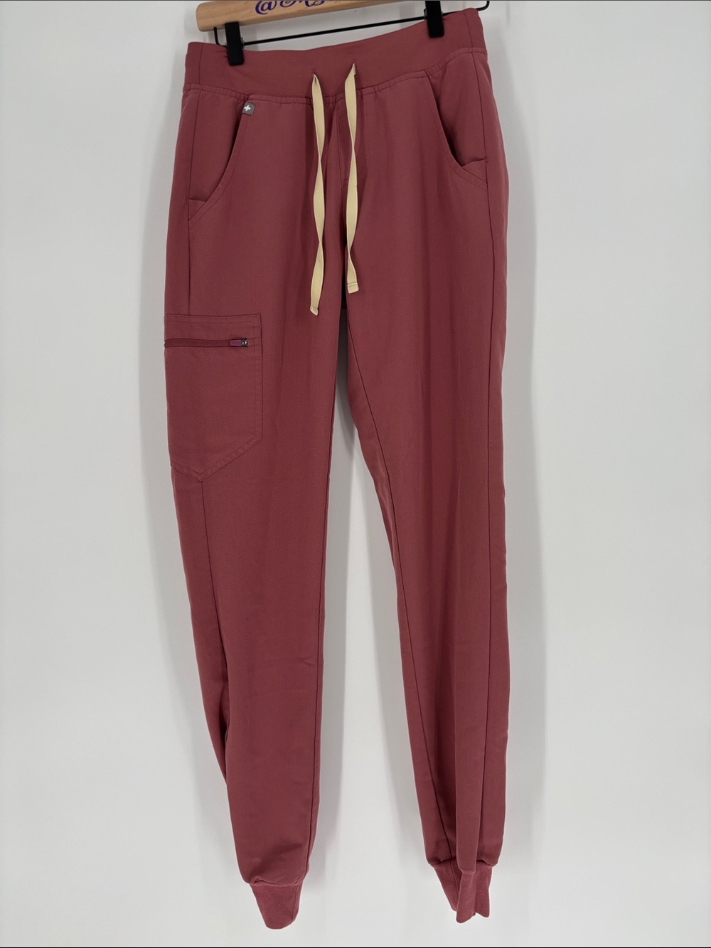 Figs xs tall Zamora joggers dusty rose color